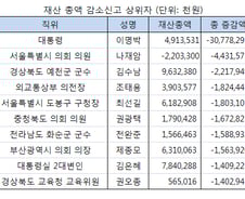 [표]재산총액 감소신고 상위자