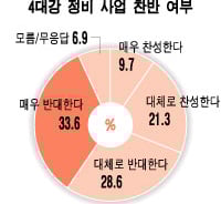 세종시 수정안·4대강 사업 반대 압도적 