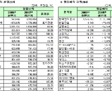 [표]코스피 12월법인 상반기 영업익 상하위 20사 