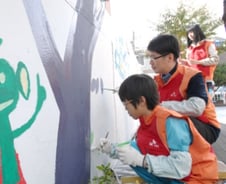 SK C&C, 행복한 벽화그리기 봉사활동 