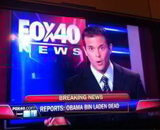 '오바마 빈라덴' 사망? 美방송 자막 실수