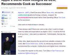 스티브 잡스 애플 CEO 사임…"병세 악화 때문?"