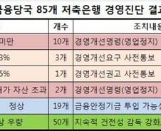 저축銀 영업정지 후보 12개 통보