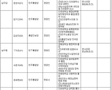 [표] 인천 지역  19대 총선 출마 예상자 