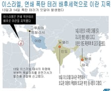 [그래픽]이스라엘, 연쇄 폭탄테러 배후로 이란 지목