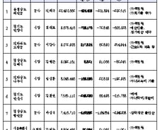 [표]기초자치단체장 재산총액 1~10위