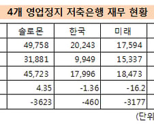 수조원 저축銀 줄줄이 영업정지, 어떤 곳? 