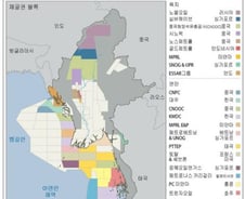 [그래픽] 미얀마 원유 및 천연가스 채굴권