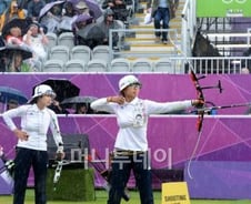 중국과 1점차로… 여자양궁 올림픽 7연패(상보) 