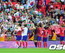 한국 가봉과 0-0, '개최국 英 단일팀과 8강 격돌'