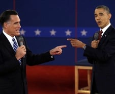 오바마-롬니, 2차 토론 '격돌'…오바마 선전