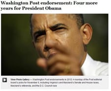 WP "오바마가 훨씬 탁월한 선택"...오바마 지지 선언