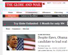 전세계 유력지들도 오바마, 롬니 지지 의사 밝혀