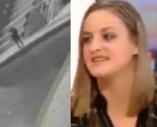 英 여자 아나운서 휴대폰 몰입한 나머지 '풍덩'