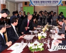 [현장클릭]부총리-단체장, 학생들 커피 서빙받으며...  
