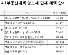 양도세 면제 단지 "여기있네"
