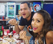 제시카알바 노량진서 낙지볶음 "맛있어요"