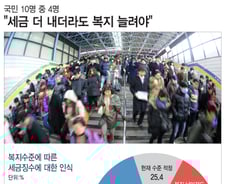 [그래픽뉴스] 국민 40% '복지 위한 증세' 찬성