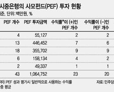 [단독]5대 은행 중 절반이상이 PEF 투자성적 '마이너스'