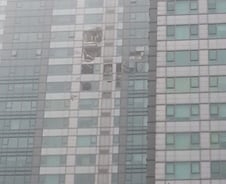 삼성동 아이파크 충돌 헬기에 'LG로고'