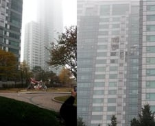 서울 삼성동 아이파크 헬기 충돌…"어떻게 이런 일이"