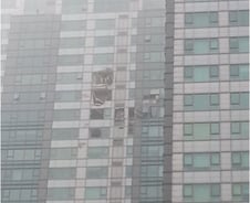 아이파크 '헬기 충돌'…대피주민 32명 인근 호텔로 이동