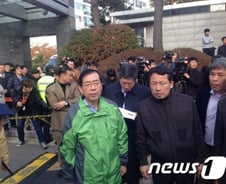 헬기 충돌 아파트 온 박원순 시장 "헬기 뜨면 안됐다"