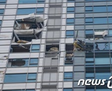 헬기 추락 아파트 주민 "9·11 테러처럼 무너지나..."