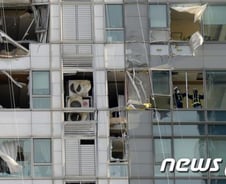 헬기사고 이틀째 아이파크 '복구 한창' 