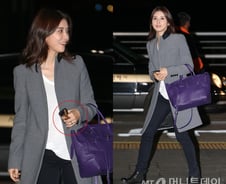 이보영 공항패션, 매니시 무드…'결혼반지 눈길'