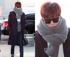 이민호 공항패션, 캐주얼 댄디 룩 "영화의 한 장면"