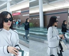 고아성 공항패션, 세련된 블랙&화이트룩 '눈길'