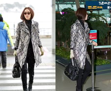 최지우 공항패션, 뉴욕 가는 중…"코트+가방 어디꺼?"
