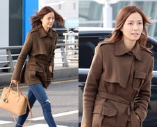 손태영 공항패션, 꾸미지 않은 듯 "고급스럽게"