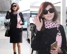 김남주 공항패션, 20대 못지 않은 패션 센스 '눈길'