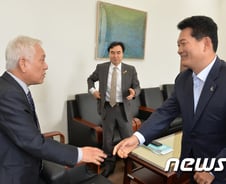 [사진][단독]김한길 공동대표 만나는 송영길