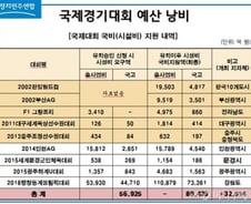 국제경기 예산낭비, 국비 증액만 3조2000억원