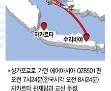 실종 에어아시아機, 한국인 3명 탑승…바다에 추락 추정
