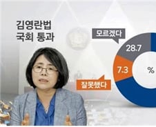 국민 64% "김영란법 국회통과, 잘한 일"
