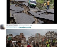 트위터에 올라온 네팔 참상… 완전히 무너진 건물들