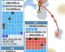 [그래픽뉴스] 메르스 확산지도...평택 경찰 어디서 감염?