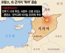 분노한 프랑스, IS 근거지 락까 공습…'전면전' 나서나 