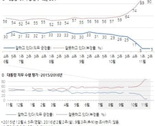 朴대통령 지지율 2주째 5%… 반기문↓ 이재명↑(상보)