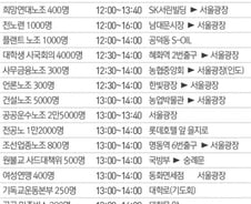 [그래픽]11월12일 민중총궐기 주요 사전 집회