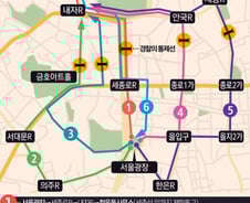 [그래픽]12일 촛불집회 행진구간 및 경찰통제선