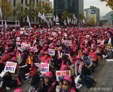'최순실 촛불집회 시작' 시청인근 곳곳 교통통제