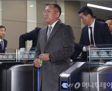 [청문회 표정]정의선 부회장, 부친 수행…"총수 구속" 구호 난무