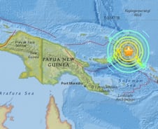 파푸아뉴기니 동쪽 해상서 규모 7.9 지진… 쓰나미 경보