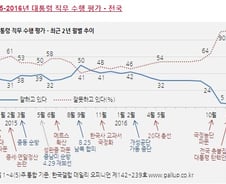 朴대통령 지지율 '드라마틱 엔딩'… 한해 동안 1/10 토막