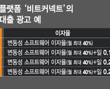 "비트코인으로 월 40% 수익 보장" 가상통화 대출 플랫폼업체 영업중지 사태